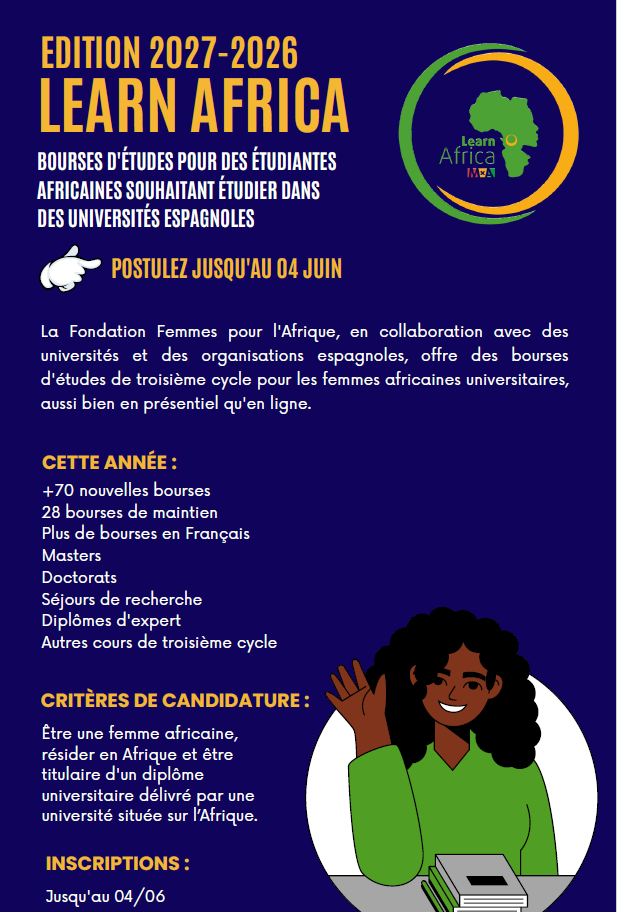 Bourses Learn Africa 2026 : EDUMED et Mujeres por África ouvrent la voie à 10 talents féminins africains