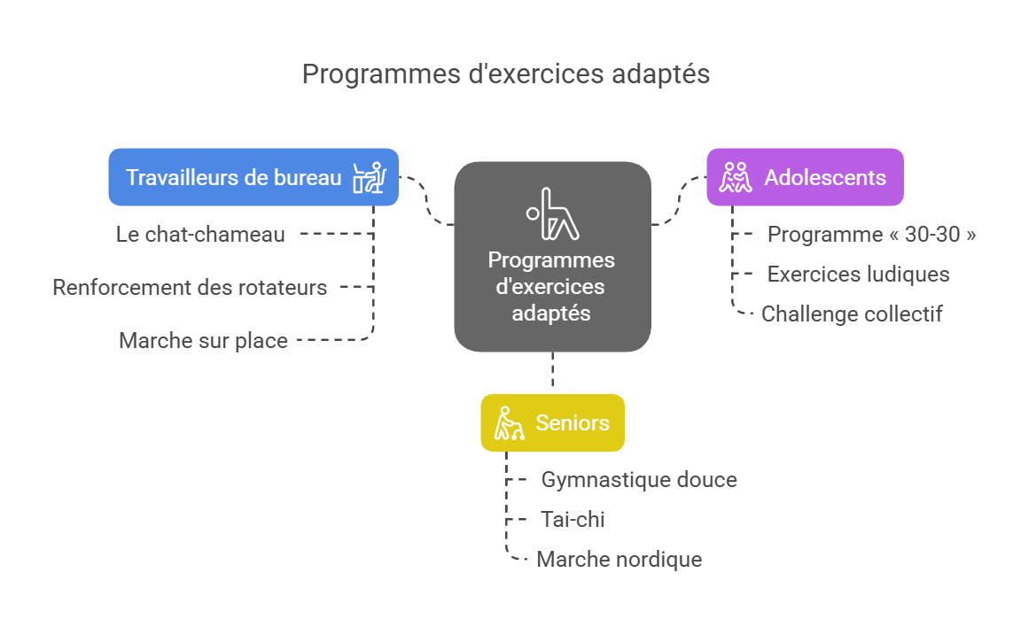 Programmes d'exercices adaptés