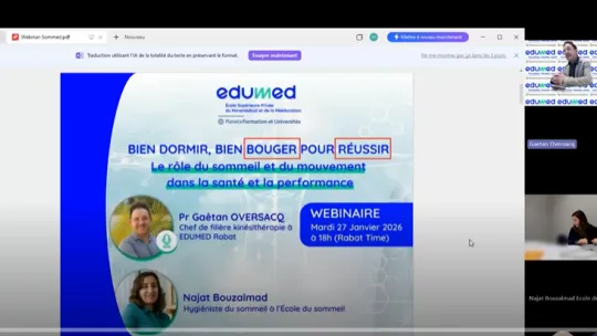 Bien dormir, bien bouger pour réussir : retour sur le webinaire EDUMED