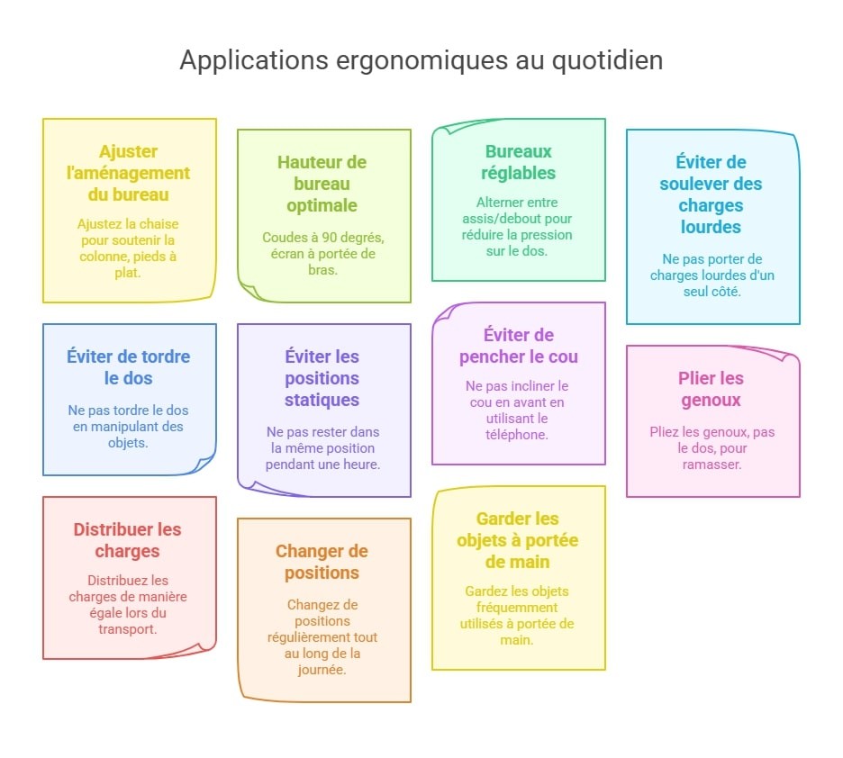 Applications ergonomiques au quotidiens