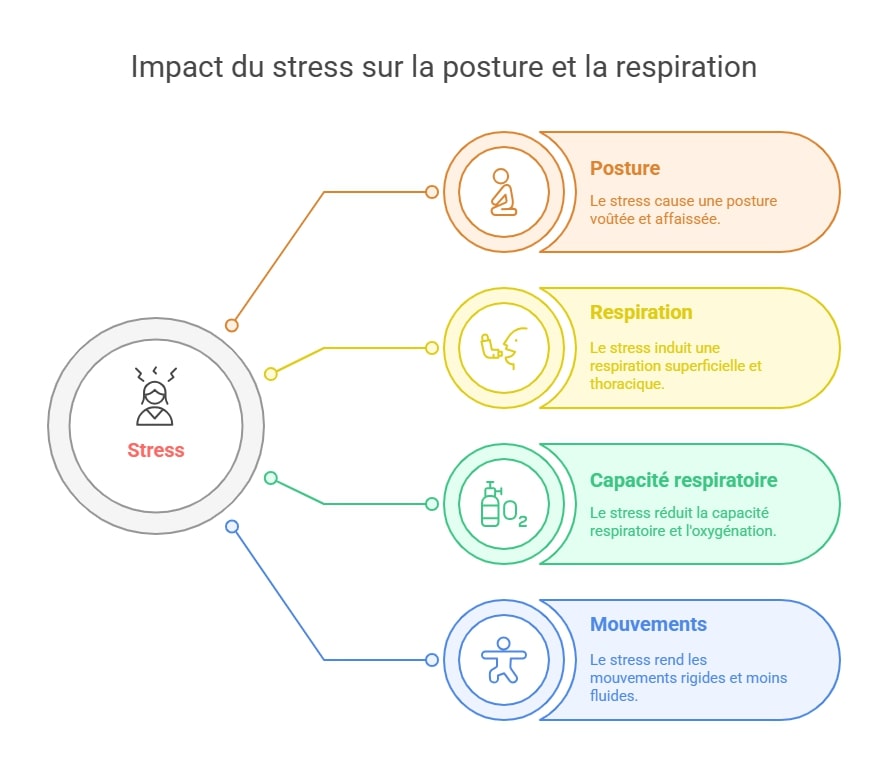 Impact du stress sur la posture et la respiration